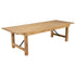 HERCULES Series 9' x 40" Rectangular Solid Pine Folding Farm Table