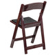 Red Mahogany |#| Folding Chair - Red Mahogany Resin - 800LB Weight Capacity - Vinyl Seat