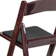 Red Mahogany |#| Folding Chair - Red Mahogany Resin - 800LB Weight Capacity - Vinyl Seat