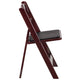 Red Mahogany |#| Folding Chair - Red Mahogany Resin - 800LB Weight Capacity - Vinyl Seat