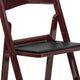 Red Mahogany |#| Folding Chair - Red Mahogany Resin - 800LB Weight Capacity - Vinyl Seat