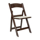 Dark Brown |#| Indoor/Outdoor Lightweight Wood Look Resin Folding Event Chair in Dark Brown