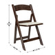 Dark Brown |#| Indoor/Outdoor Lightweight Wood Look Resin Folding Event Chair in Dark Brown