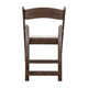 Dark Brown |#| Indoor/Outdoor Lightweight Wood Look Resin Folding Event Chair in Dark Brown