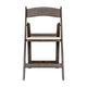 Dark Brown |#| Indoor/Outdoor Lightweight Wood Look Resin Folding Event Chair in Dark Brown