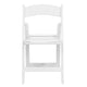 White |#| Folding Chair - White Resin - 800LB Weight Capacity - Vinyl Seat