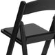 Black |#| Folding Chair - Black Resin - 800LB Weight Capacity - Vinyl Seat