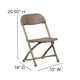 Brown |#| Kids Brown Plastic Folding Chair with Textured Seat - Preschool Seating