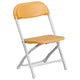 Yellow |#| Kids Yellow Plastic Folding Chair with Textured Seat - Preschool Seating