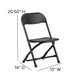 Black |#| Kids Black Plastic Folding Chair with Textured Seat - Preschool Seating