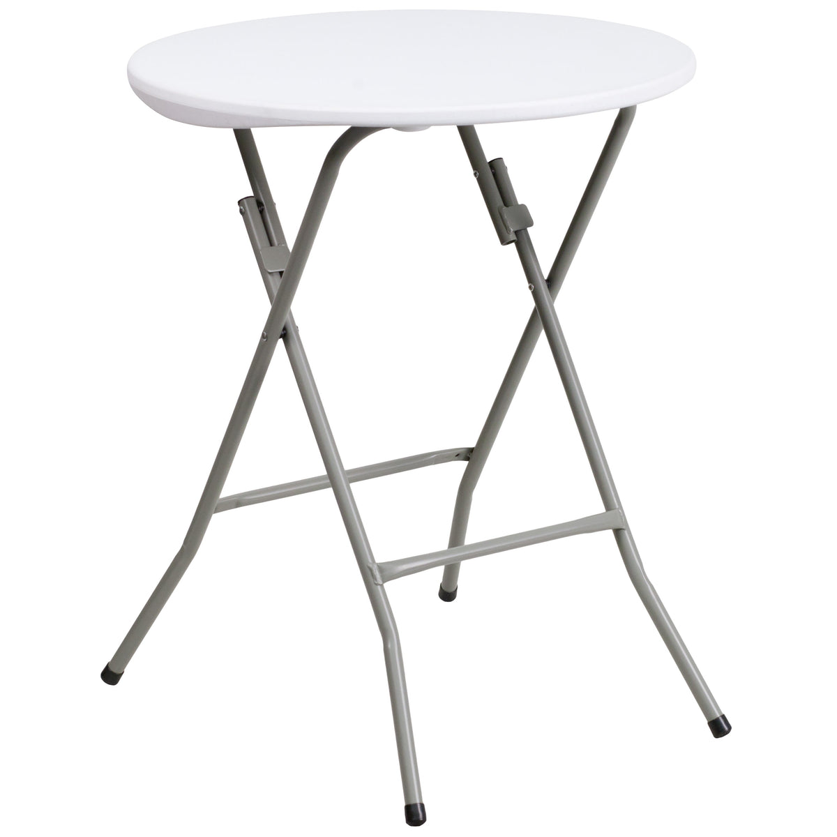 2-Foot Round Granite White Plastic Folding Table - Banquet / Event Folding Table