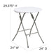 2-Foot Round Granite White Plastic Folding Table - Banquet / Event Folding Table