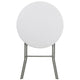 2.6-Foot Round Granite White Plastic Bar Height Folding Event Table