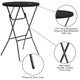 Black |#| 2.6-Foot Round Plastic Bar Height Folding Event Table in Black