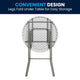 Granite White |#| 2.6-Foot Round Granite White Plastic Bar Height Folding Event Table