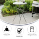 Granite White |#| 2.6-Foot Round Granite White Plastic Bar Height Folding Event Table