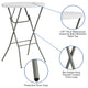 Granite White |#| 2.6-Foot Round Granite White Plastic Bar Height Folding Event Table