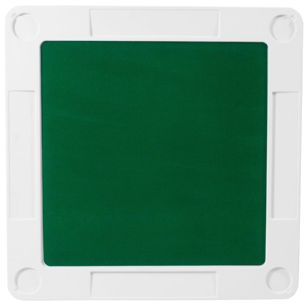34.5inch Square 4-Player Folding Card Game Table with Green Felt and Cup Holders