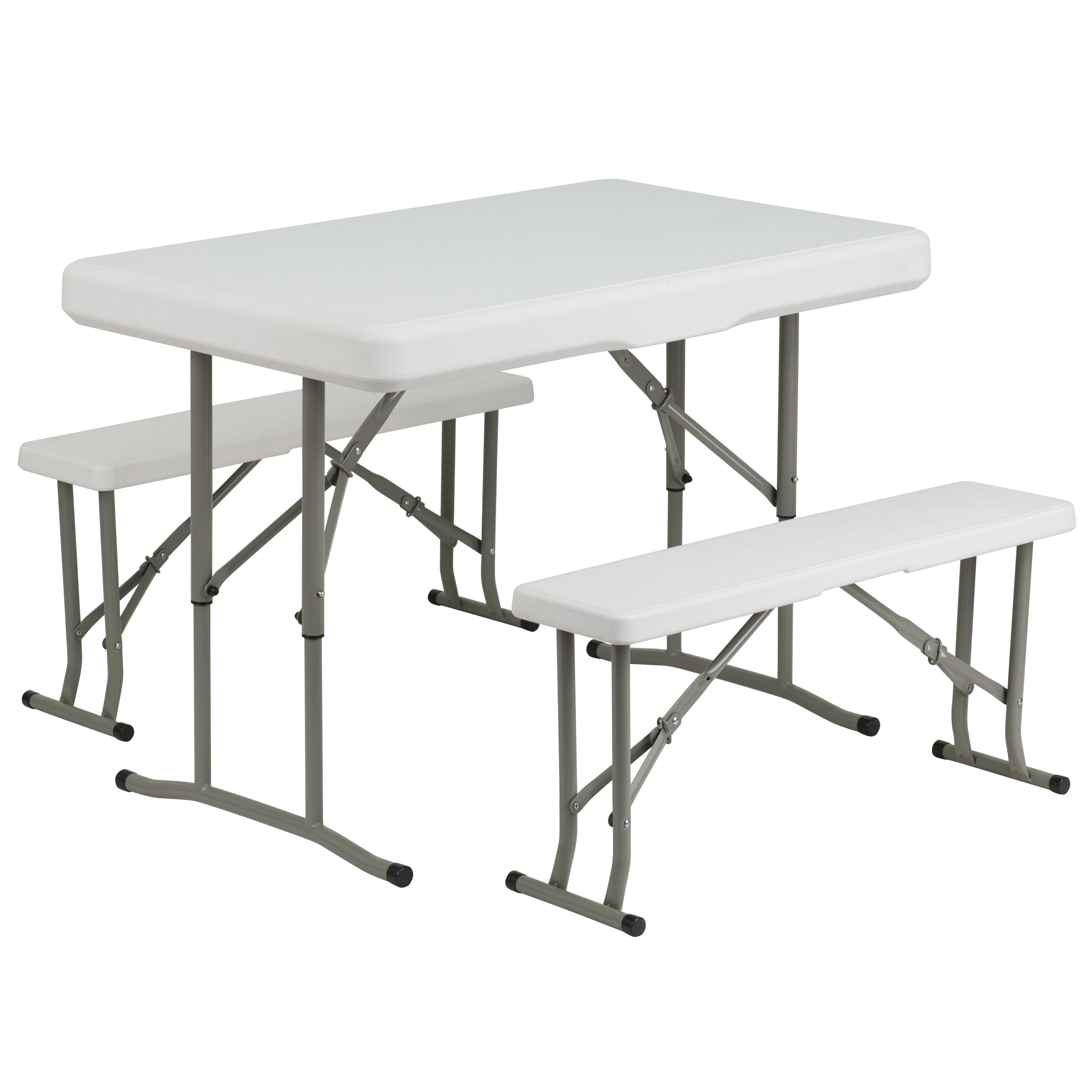 Plastic Fold Table 2 Benches DAD YCZ 103 Folding Chairs 4 Less