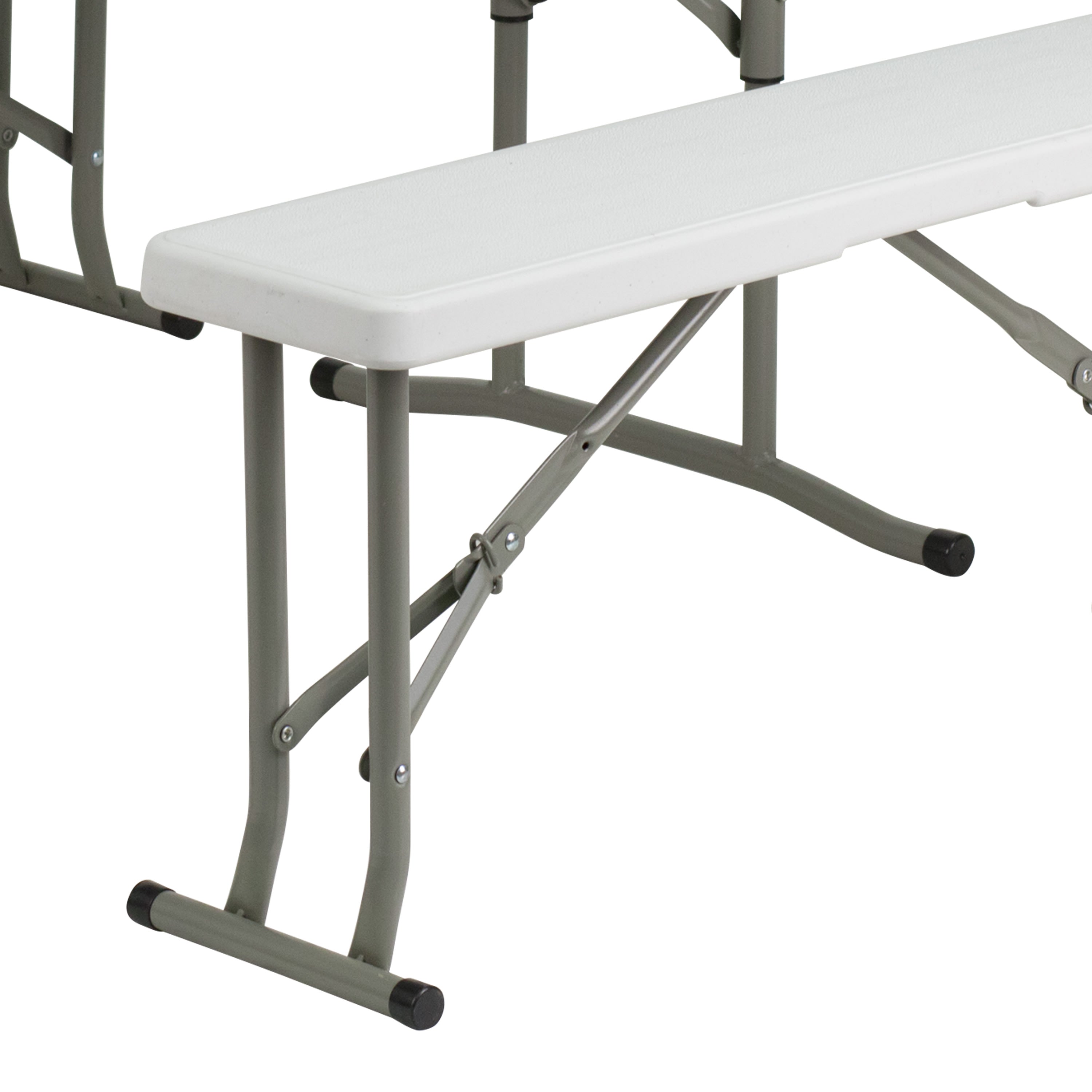 Plastic folding table hotsell and bench set