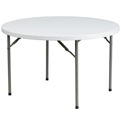 4-Foot Round Plastic Folding Table