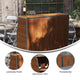 Maple Woodgrain |#| 4' Maple Laminate Foldable Portable Event Bar - Catering/Bartender Bar