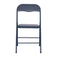 Navy |#| 5 Piece Navy Folding Card Table and Chair Set with Upholstered Table Top
