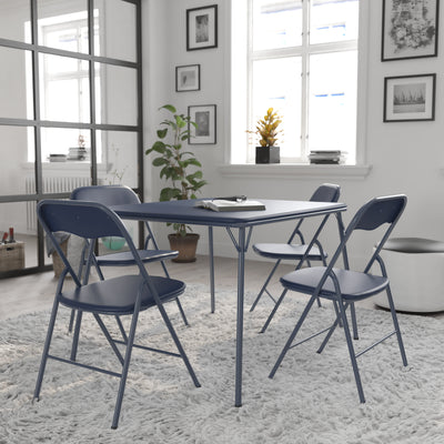 5 Piece Folding Card Table and Chair Set