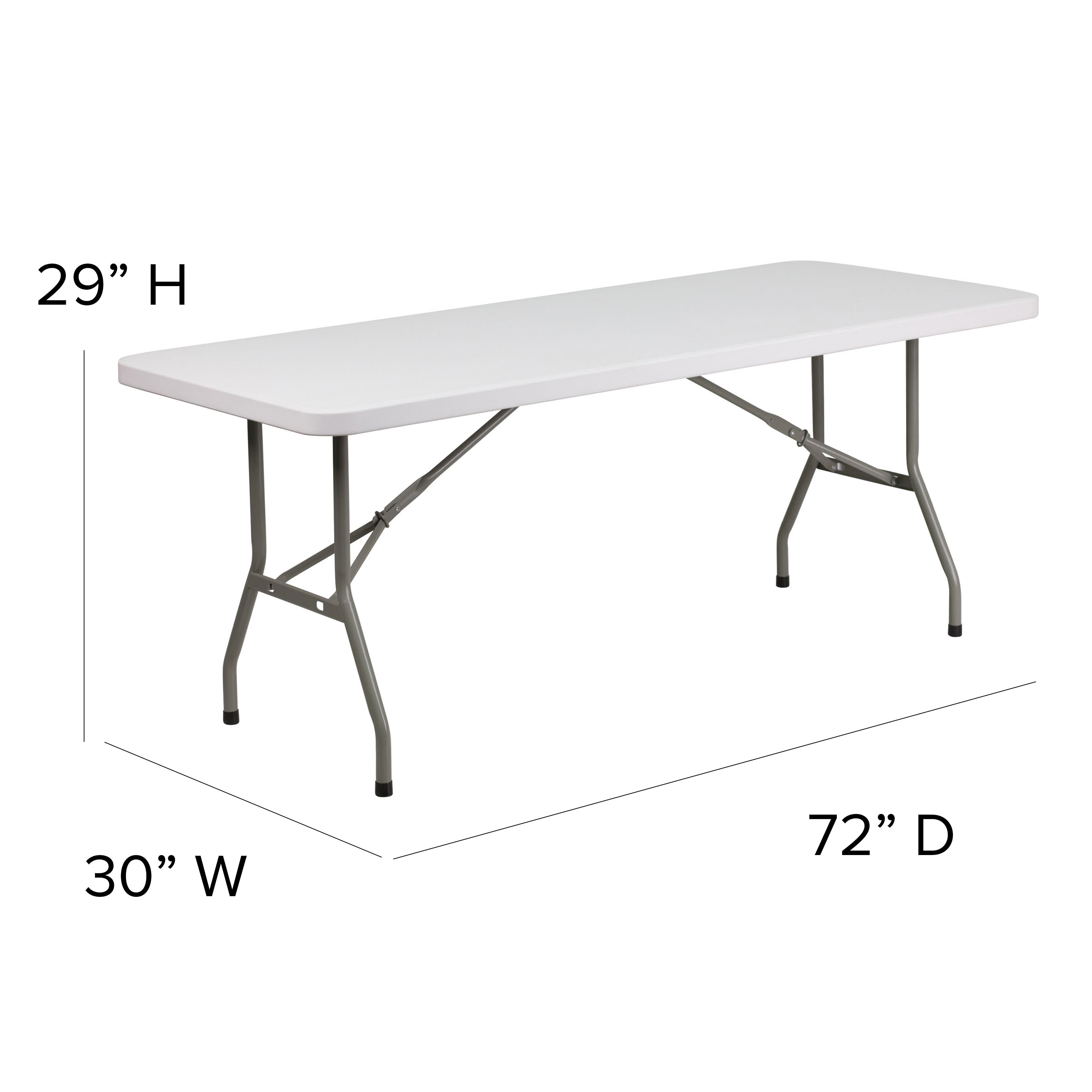 30x72 Plastic Fold Table DAD-YCZ-183B-GW- – Folding Chairs 4 Less