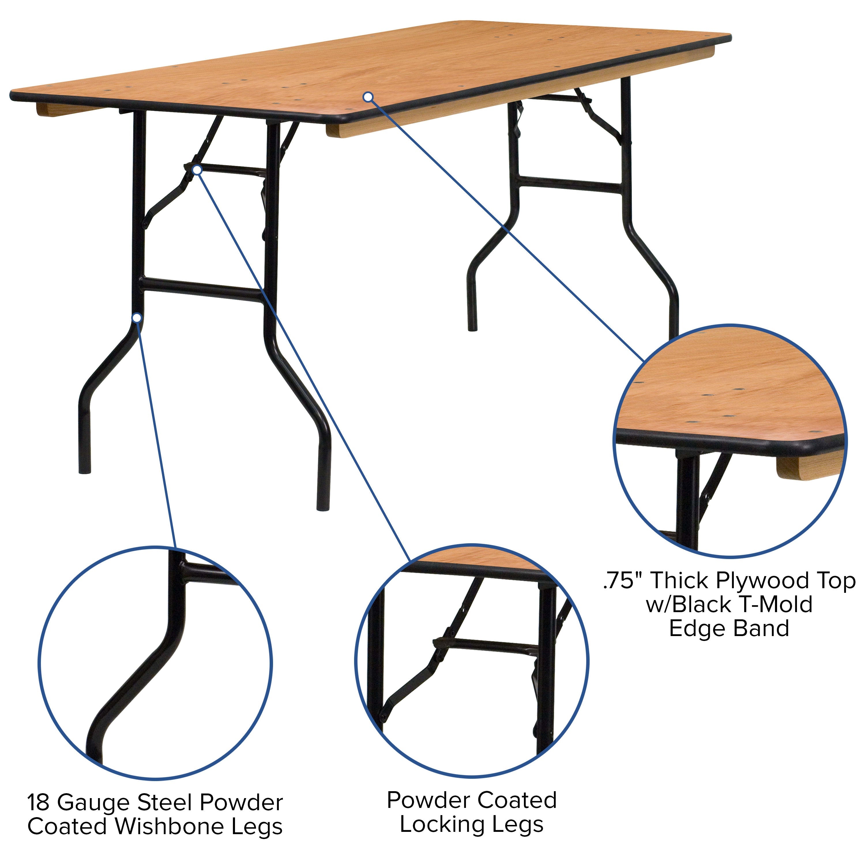 30x72 Wood Fold Table YT-WTFT30X72-TBL- – Folding Chairs 4 Less
