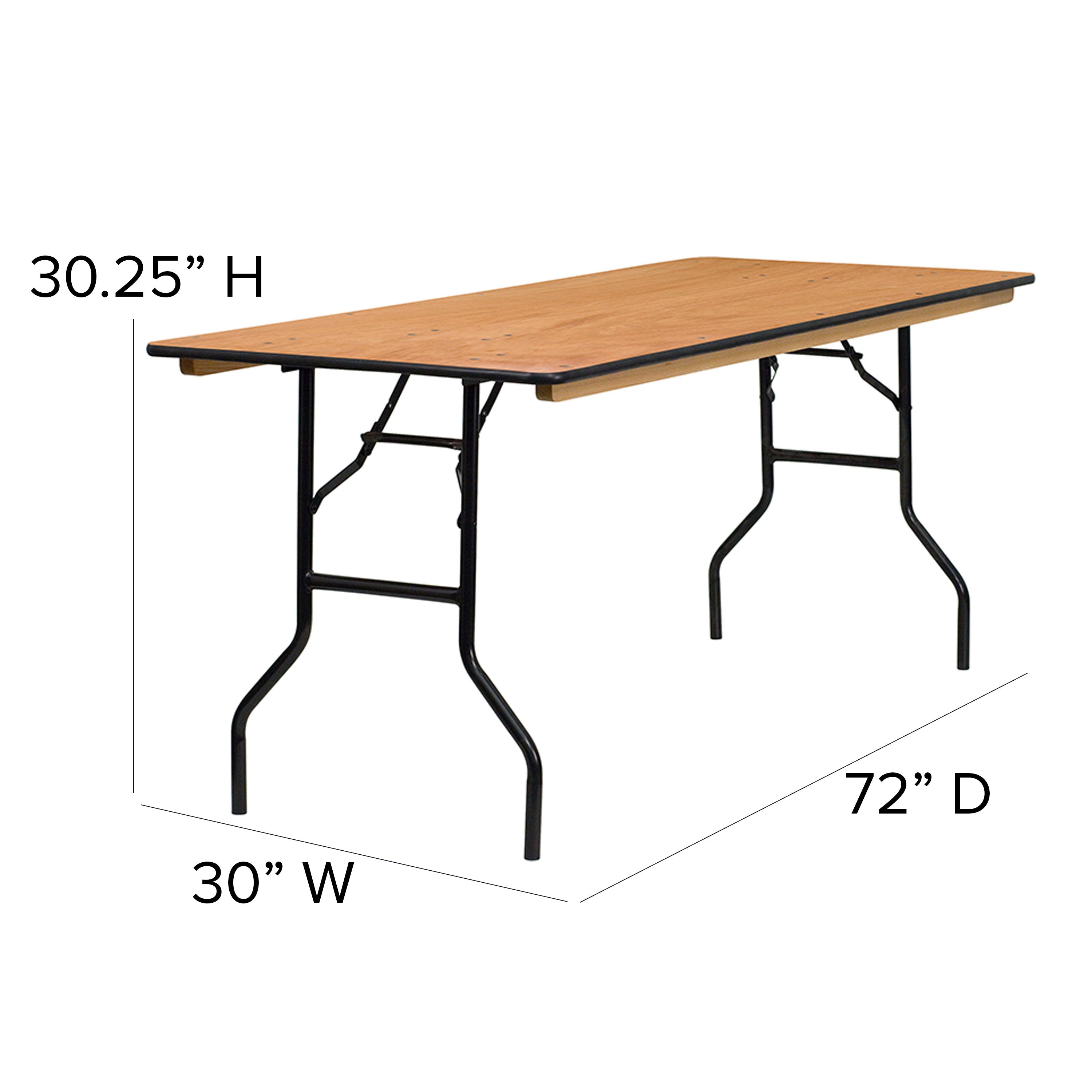 30x72 Wood Fold Table YT-WTFT30X72-TBL- – Folding Chairs 4 Less