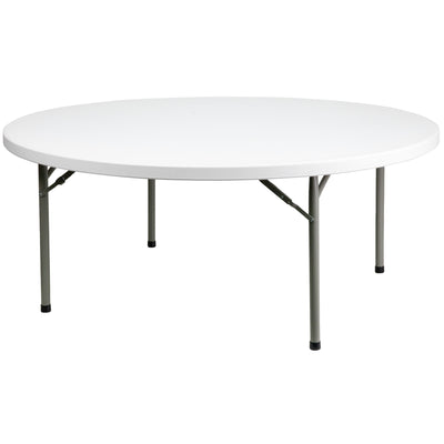 6-Foot Round Plastic Folding Table