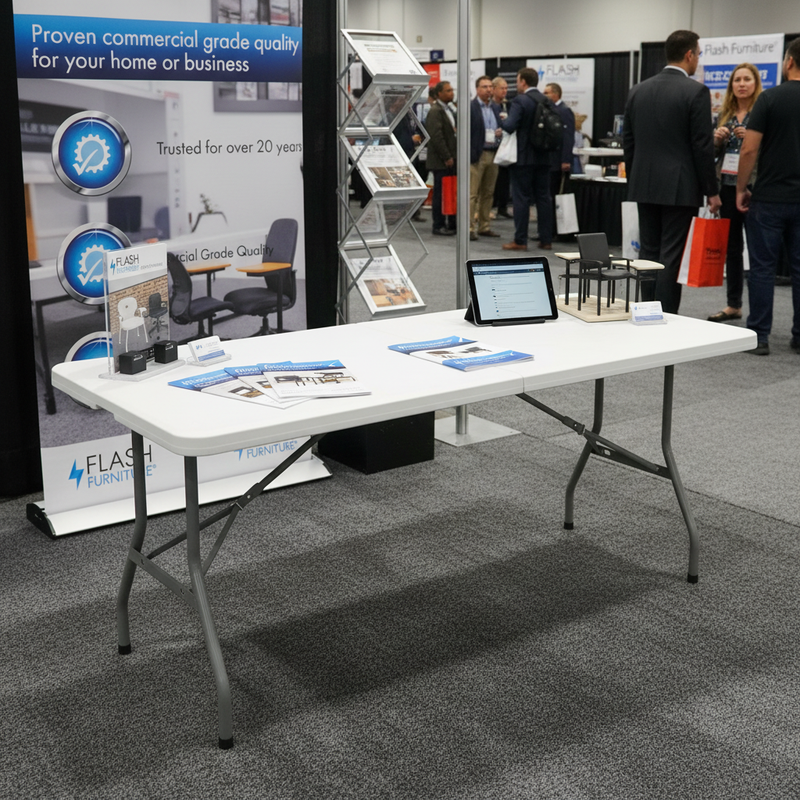 6-Foot Bi-Fold Table Trade Event