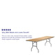 8-Foot Rectangular Birchwood Folding Banquet Table with Corner Guards