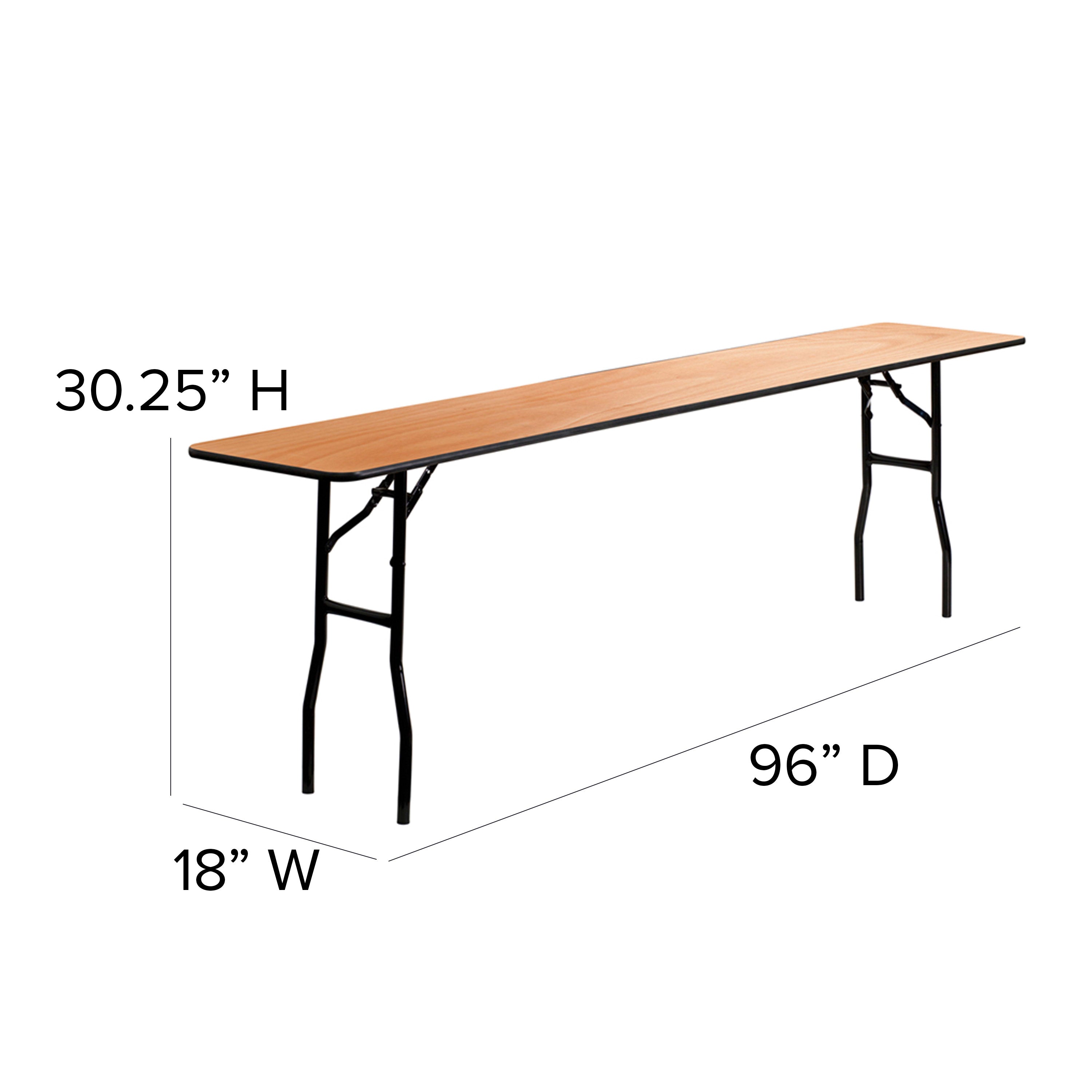 18x96 Wood Fold Training Table YT-WTFT18X96-TBL- – Folding Chairs