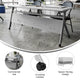 Gray Top/Gray Frame |#| Commercial Nesting Flip Training Table with Steel Frame and Y-Legs in Gray