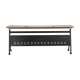 Walnut Top/Black Frame |#| Commercial Nesting Flip Training Table with Steel Frame and Y-Legs in Walnut/Blk