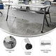 White Top/Gray Frame |#| Commercial Nesting Flip Training Table with Steel Frame and Y-Legs in White/Gray