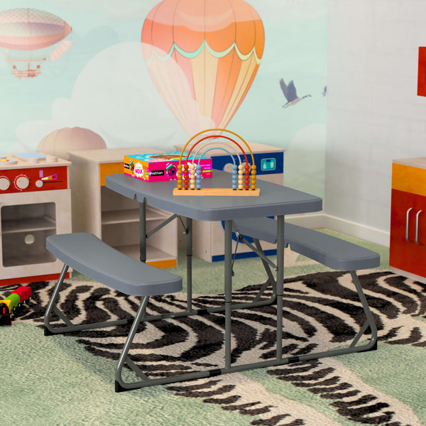 Kid Picnic Table-Benches RB-EBB-2432FD2- – Folding Chairs Less