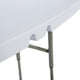 White |#| Indoor/Outdoor Commercial Grade Kids White Folding Picnic Table with Benches