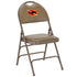 Embroidered HERCULES Series Extra Large Ultra-Premium Triple Braced Metal Folding Chair with Easy-Carry Handle
