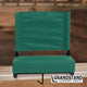 Hunter Green |#| 500 lb. Rated Lightweight Stadium Chair-Handle-Padded Seat, Hunter Green