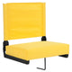Yellow |#| 500 lb. Rated Lightweight Stadium Chair-Handle-Padded Seat, Yellow