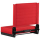 Red |#| 500 lb. Rated Lightweight Stadium Chair-Handle-Padded Seat, Red