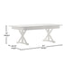 Antique Rustic White |#| Solid Pine Farm Dining Table with X-Style Legs in Antique Rustic White-7' x 40inch