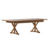 HERCULES 8' x 40" Rectangular Solid Pine Folding Farm Table with X Legs