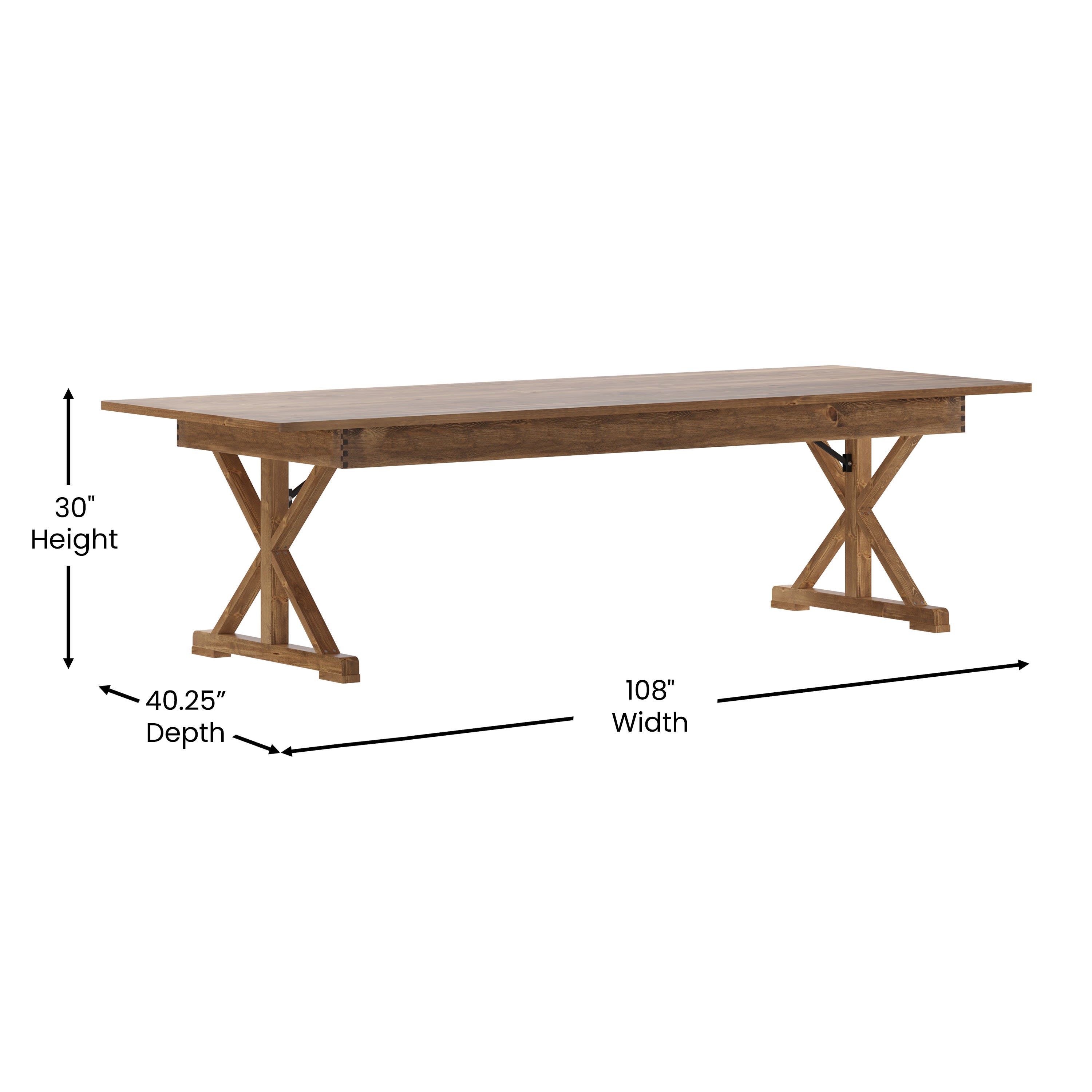 Foldable shop farmhouse table