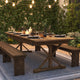 Antique Rustic |#| Solid Pine Farm Dining Table with X-Style Legs in Antique Rustic - 9' x 40inch