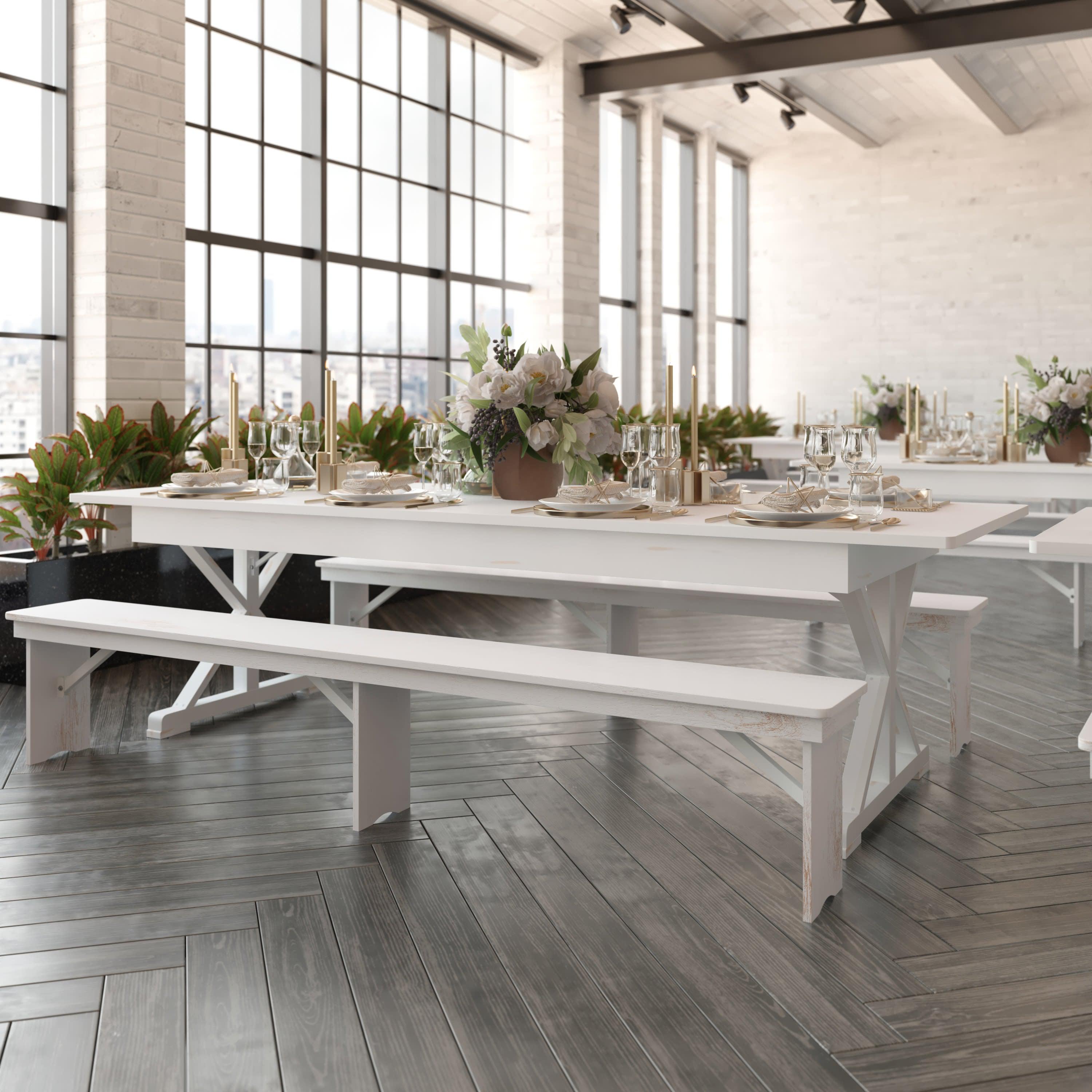Farmhouse dining table hotsell seats 10