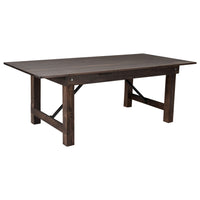 HERCULES Series 9' x 40" Rectangular Solid Pine Folding Farm Table